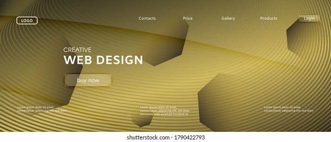Abstract Vector Curve. Golden Dynamic Background. 3d Fluid Shape. Business Brochure. Gold Abstract Vector Curve. Wave Memphis Motion. Flow Template. Futuristic Abstract Vector Curve.