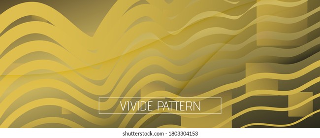 Abstract Vector Curve. Golden Geometric Landing Page. 3d Fluid Shape. Digital Pattern. Gold Abstract Vector Curve. Wave Memphis Motion. Flow Illustration. Dynamic Abstract Vector Curve.