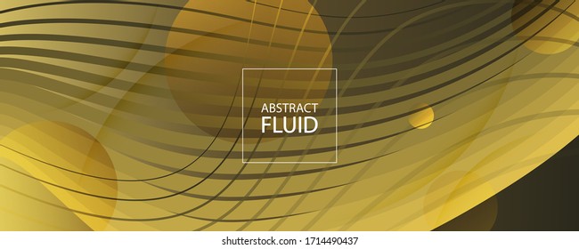 Abstract Vector Curve. Golden Gradient Movement. 3d Fluid Line. Digital Brochure. Yellow Abstract Vector Curve. Vivid Modern Layout. Flow Illustration. Dynamic Abstract Vector Curve.