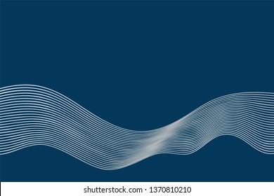 Abstract vector curve pattern. Blend wave background. Wavy illustration for decoration, web, concept, motion, design
