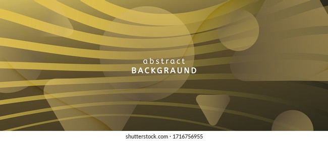 Abstract Vector Curve. Yellow Futuristic Wallpaper. 3d Flow Shape. Minimal Texture. Golden Abstract Vector Curve. Color Memphis Flyer. Fluid Illustration. Geometric Abstract Vector Curve.