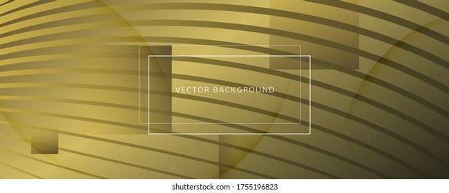 Curva del vector abstracto. Página De Aterrizaje Geométrico Amarillo. 3d Línea de flujo. Afiche digital. Curva de vectores de resumen de oro. Wave Modern Flyer. Sitio Web Fluid. Curva de vectores de abstracto de degradado.