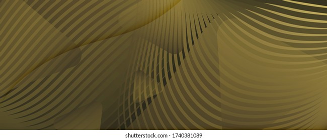 Abstract Vector Curve. Yellow Gradient Movement. 3d Fluid Line. Minimal Brochure. Golden Abstract Vector Curve. Vivid Modern Elements. Flow Template. Futuristic Abstract Vector Curve.