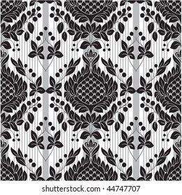  Abstract vector damask background for design use