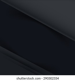 Abstract vector dark  background overlap layer and shadow - vector illustration eps10