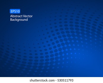 Abstract Vector Dark Blue Dot Pattern Healthcare Communication Design Background Template that could be used for various other businesses. Plenty of space for text.