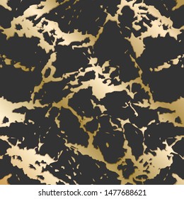 Abstract Vector Dark Gray with Gold Colors Marble Seamless Texture