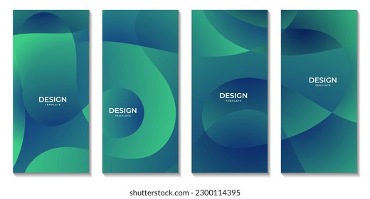 abstract vector dark green gradient organic brochures background for business