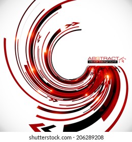 Abstract vector dark red spiral background