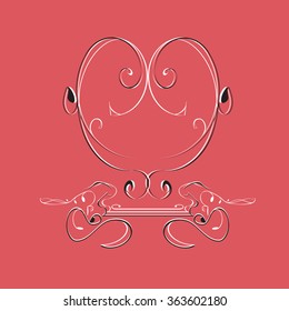 Abstract Vector Deco Floral Heart. Vector, Illustration