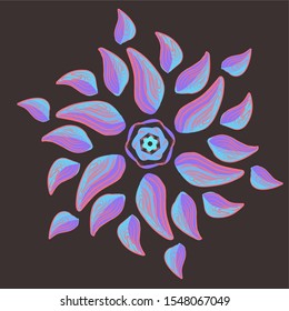 abstract vector decoration with color and line