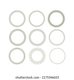 abstract vector decorative circle frame set