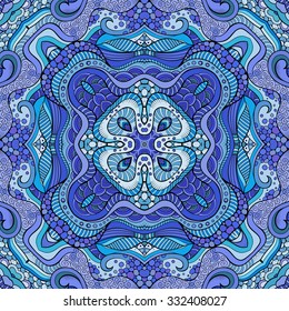 Abstract vector decorative ethnic hand drawn vintage seamless pattern