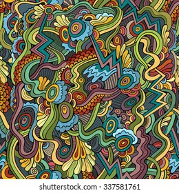Abstract vector decorative ethnic hand drawn vintage retro seamless pattern. Can be used for wallpaper, pattern fills, web page background, surface textures