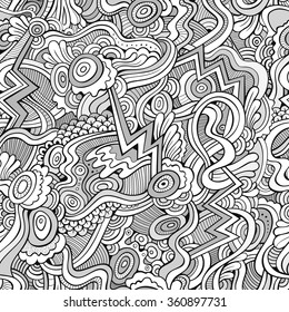 Abstract vector decorative ethnic hand drawn vintage retro seamless pattern. Can be used for wallpaper, pattern fills, web page background, surface textures 