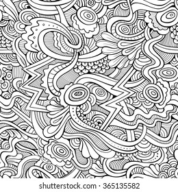 Abstract vector decorative ethnic hand drawn vintage retro seamless pattern. Can be used for wallpaper, pattern fills, web page background, surface textures