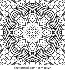 Abstract vector decorative ethnic mandala.