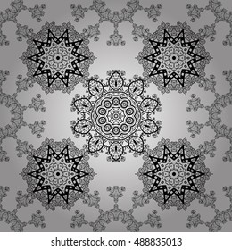 Abstract vector decorative ethnic mandala seamless pattern.