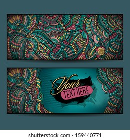 Abstract vector decorative ethnic ornamental backgrounds. Series of image Template frame design for card.