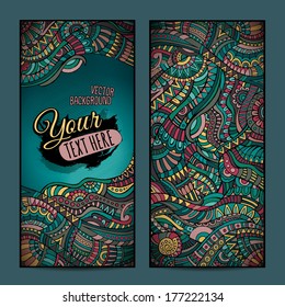 Abstract vector decorative ethnic ornamental backgrounds. Series of image Template frame design for card.