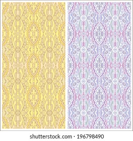 Abstract vector decorative ethnic ornamental backgrounds. Series of image template frame design for card, hand drawn artwork
