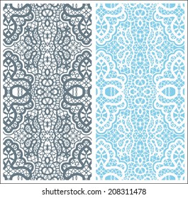 Abstract vector decorative ethnic ornamental backgrounds, border lace patterns set. Series of image template frame design for card