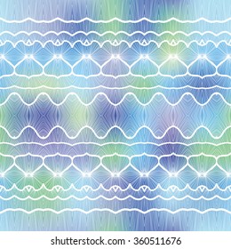Abstract vector decorative ethnic sketchy seamless pattern on blurred colorful background. Geometric seamless pattern. Geometric ornament, lace texture.