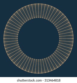 Abstract vector decorative frame. Mesh poligonal. Molecular lattice. The structural grid of polygons