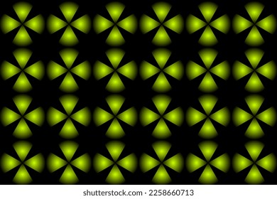 Abstract vector decorative gift bow in gradient shiny colors on black background