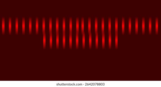 Abstract vector decorative gift bow in gradient shiny colors on black background.Vector