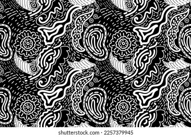 Resumen vectorial decorativo de la naturaleza dibujado a mano floral ornamental esquematico etnia sin costura. Diseño para fondo de pantalla, rellenos de patrones, fondo de página web, texturas superficiales, negocio de impresión.