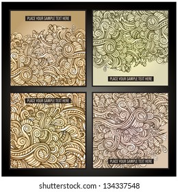 Abstract vector decorative nature ornamental backgrounds. Series of image