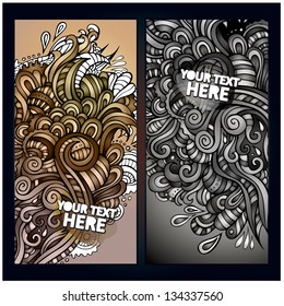 Abstract vector decorative nature ornamental backgrounds. Series of image