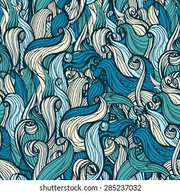 Abstract vector decorative nature ornamental seamless pattern