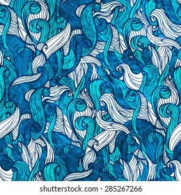 Abstract vector decorative nature ornamental seamless pattern