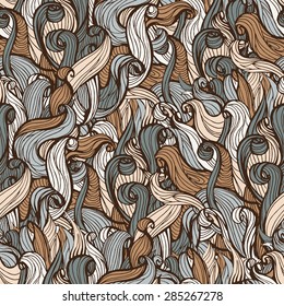 Abstract vector decorative nature ornamental seamless pattern
