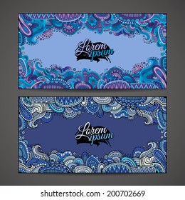 Abstract vector decorative ornamental backgrounds. Series of image. Template frame design for card.