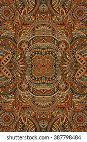 Abstract vector decorative tribal ethnic seamless pattern