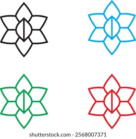 abstract vector deisgn icon template four color 