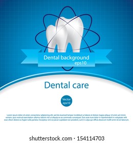 Abstract vector dental illustration of teeth