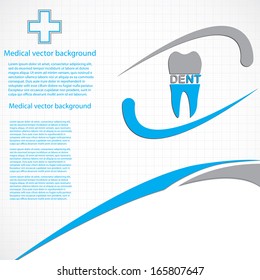 Abstract vector dental illustration of teeth