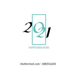 Diseño vector abstracto de 2021 año con símbolo O2