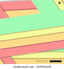 Abstract vector design with a background of colorful line patterns , vector design