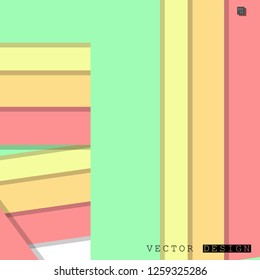 Abstract vector design with a background of colorful line patterns , vector design