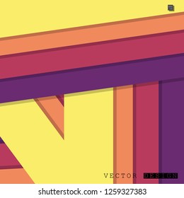 Abstract vector design with a background of colorful line patterns , vector design