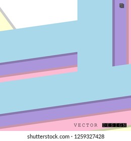 Abstract vector design with a background of colorful line patterns , vector design