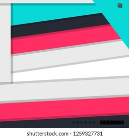 Abstract vector design with a background of colorful line patterns , vector design