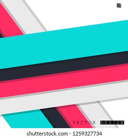 Abstract vector design with a background of colorful line patterns , vector design