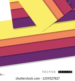 Abstract vector design with a background of colorful line patterns , vector design
