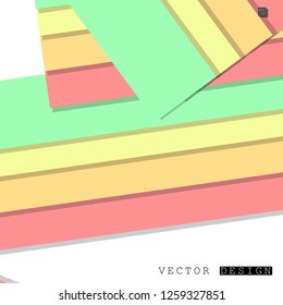 Abstract vector design with a background of colorful line patterns , vector design